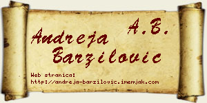 Andreja Barzilović vizit kartica